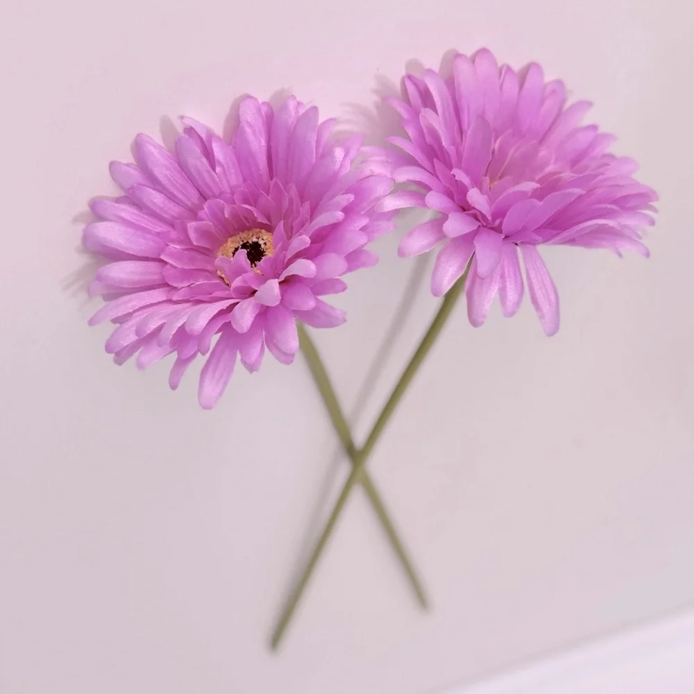 LIFELIKE Lavender Purple Gerber Daisy Flowers Floral Home Decor Arrangement